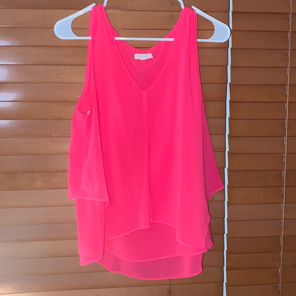 Hot pink tank blouse